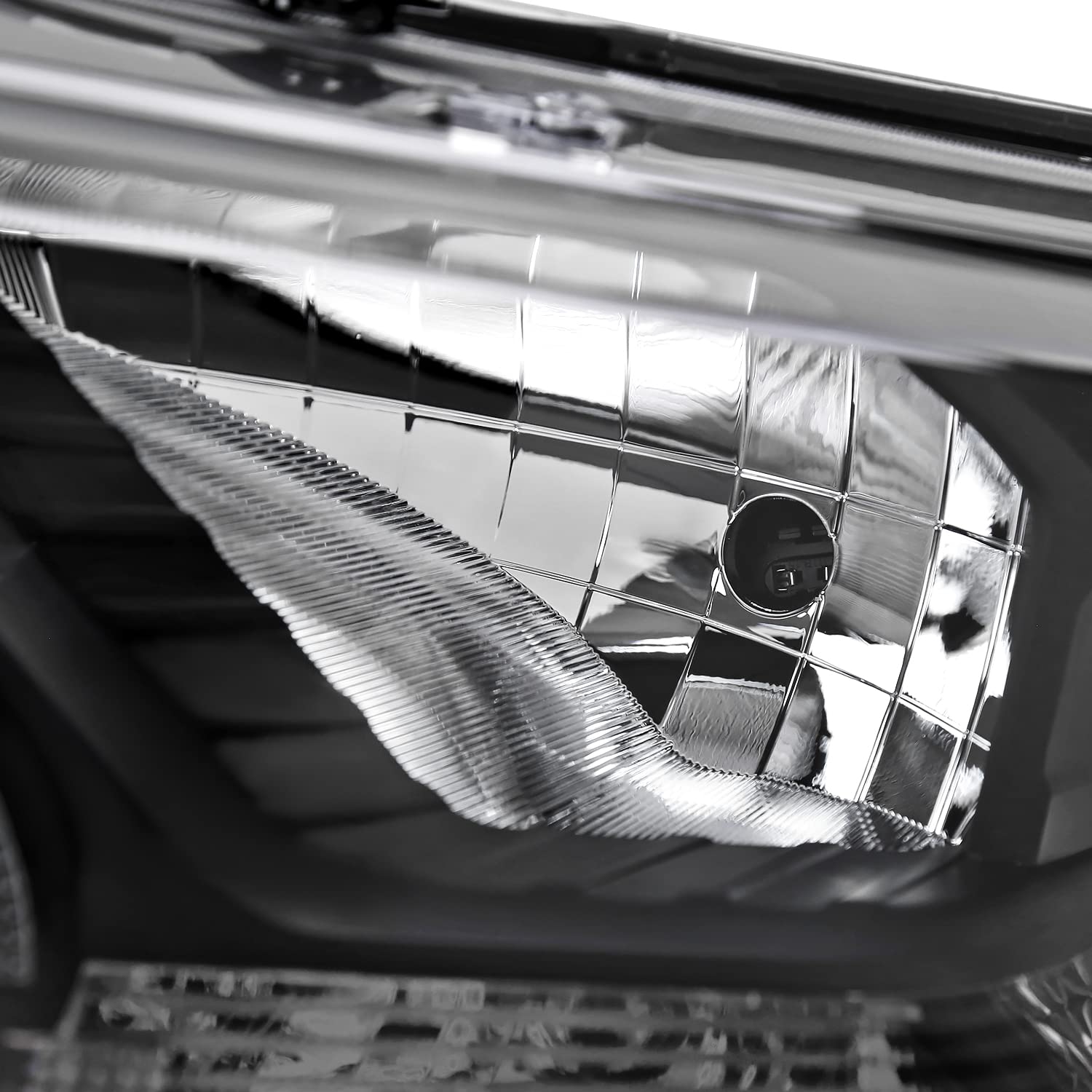 Clear Lens Black Housing Headlights Compatible with Spec-D Tuning Ford Ranger XL/XLT 2019-2022, L+R Pair Head Lights Lamps