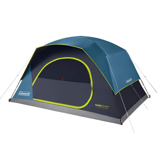 Coleman Skydome 8-Person Dark Room Tent with Rainfly, 5 Minute Setup, Blocks 90% of Sunlight, 20% More Headroom Than Traditional Tents