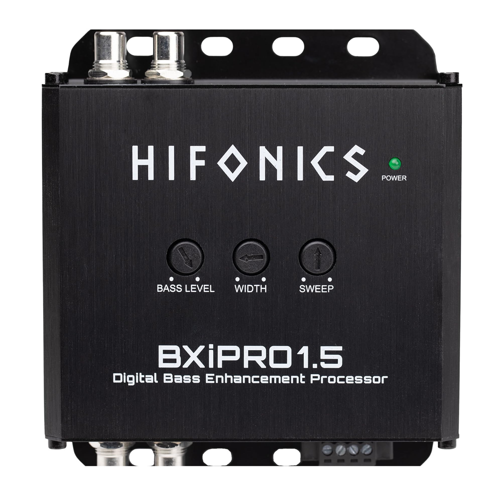 Hifonics Bass Enhancer BXIPRO1.5, Digital Processor with Dash Mount Remote Control, Integration with Any Vehicle for Upgraded Subwoofer System, Black