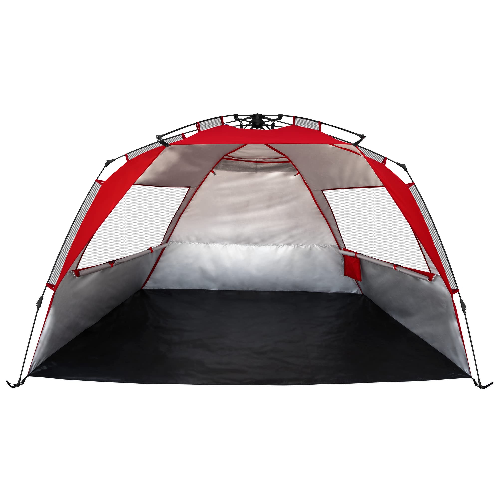 E-Z UP Portable Beach Tent Wedge, 51"x51" Entrance with 2 Roll-Up Windows and with Storage Pockets, Punch