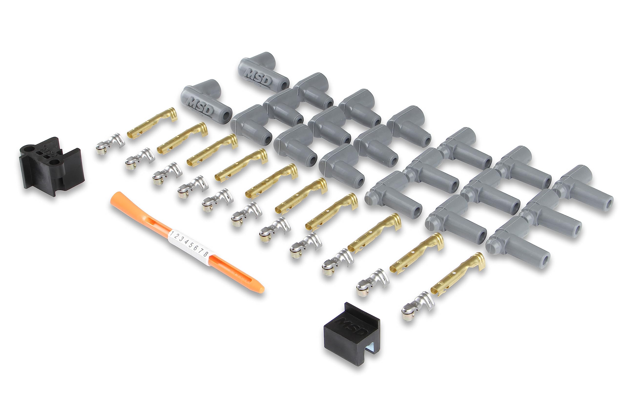 Super Conductor MSD 31199 Spark Plug Wire Set, 8 Cyl Multi-Angle Plug, Socket/HEI