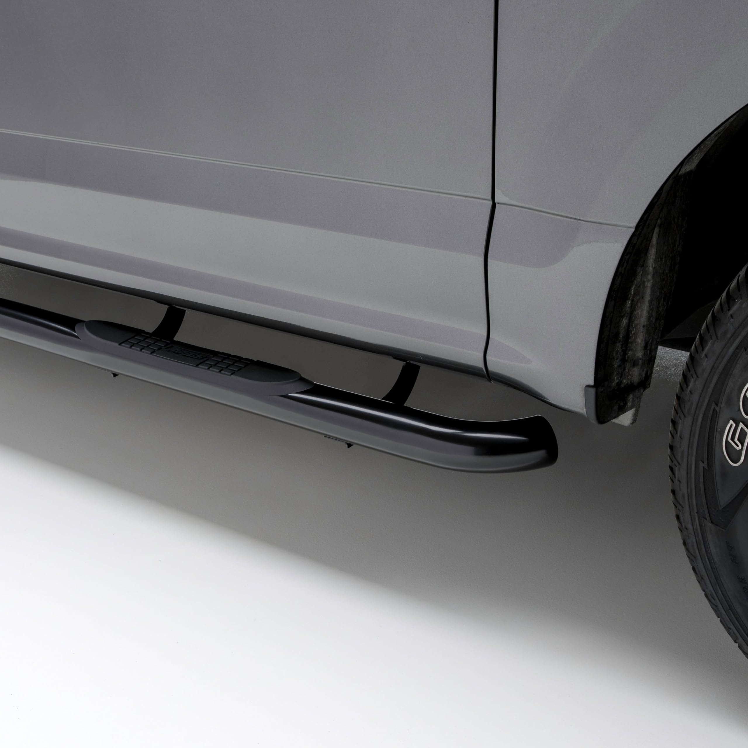 3-Inch Round Black Stainless Steel ARIES Nerf Bars, No-Drill, Fits Select Dodge, Ram 1500