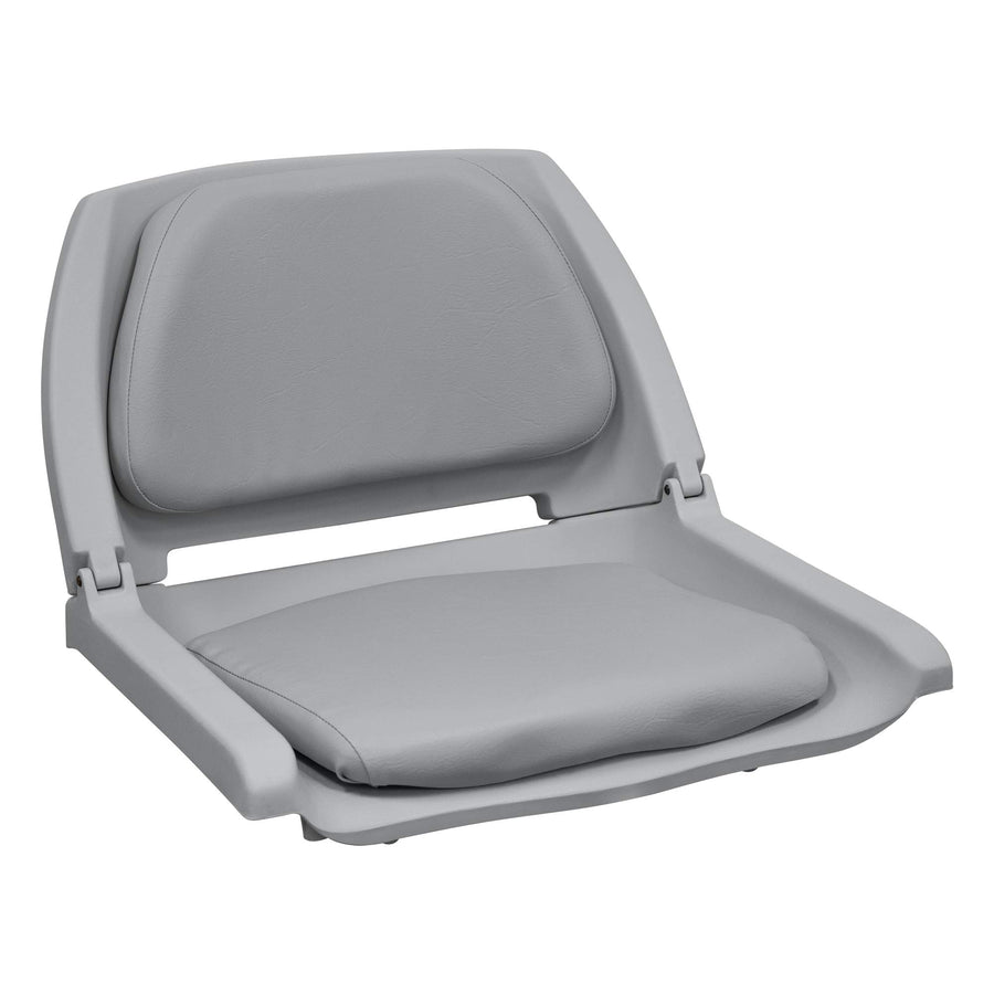 8WD139LS-717 Wise Molded Fishing Boat Seat with Marine Grade Cushion Pads, Grey Shell, Grey Cushion