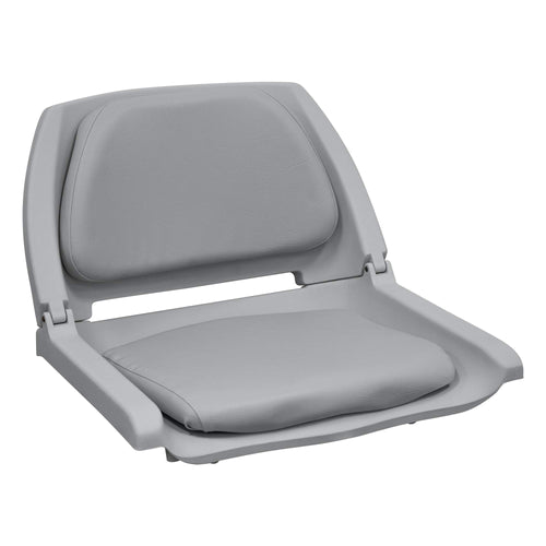 8WD139LS-717 Wise Molded Fishing Boat Seat with Marine Grade Cushion Pads, Grey Shell, Grey Cushion