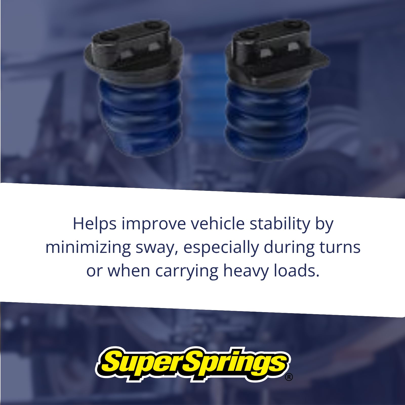 SumoSprings Front for Dodge RAM 2500|3500 | SuperSprings SSF-302-40 | Left/Right Pair | 800 (lb) Capacity at 50% Compression | Made in the USA, Blue