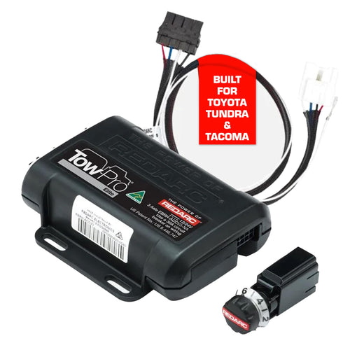 Tow-Pro Elite REDARC Electric Trailer Brake Controller Kit for Toyota Tundra, Tacoma, Dual Braking Modes, Plug and Play Install, 12V/24V Compatible to Tow RV, Camper, Trailer, Boat