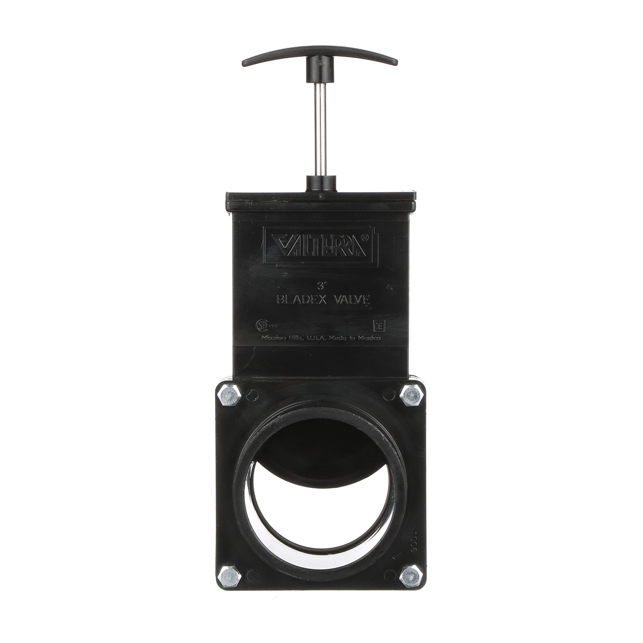ABS Gate Valve Valterra for RV, Camper, and More - 3-Inch Hub x Spigot Connection