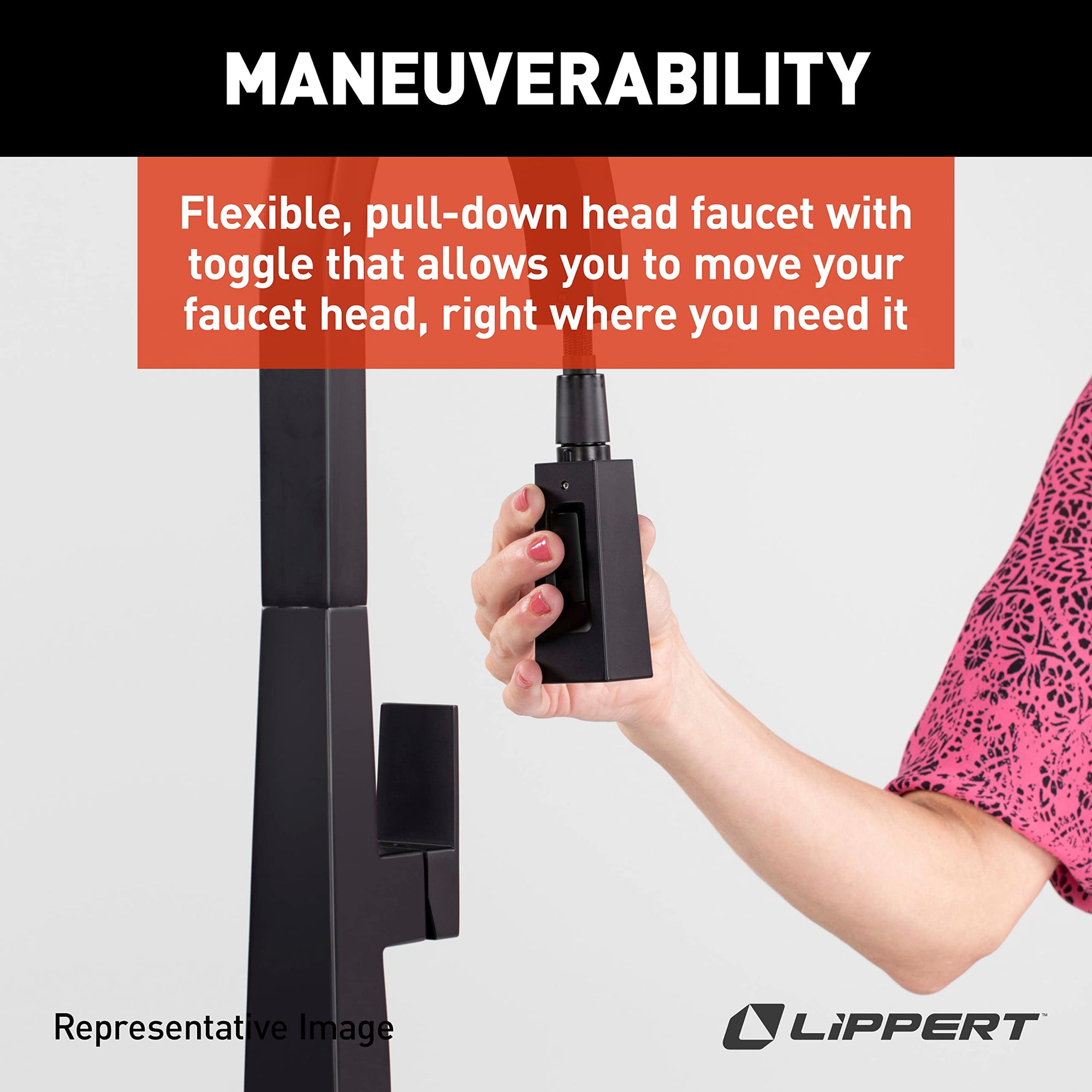Stainless Steel Lippert Flow Max™ Pull-Down Kitchen Faucet
