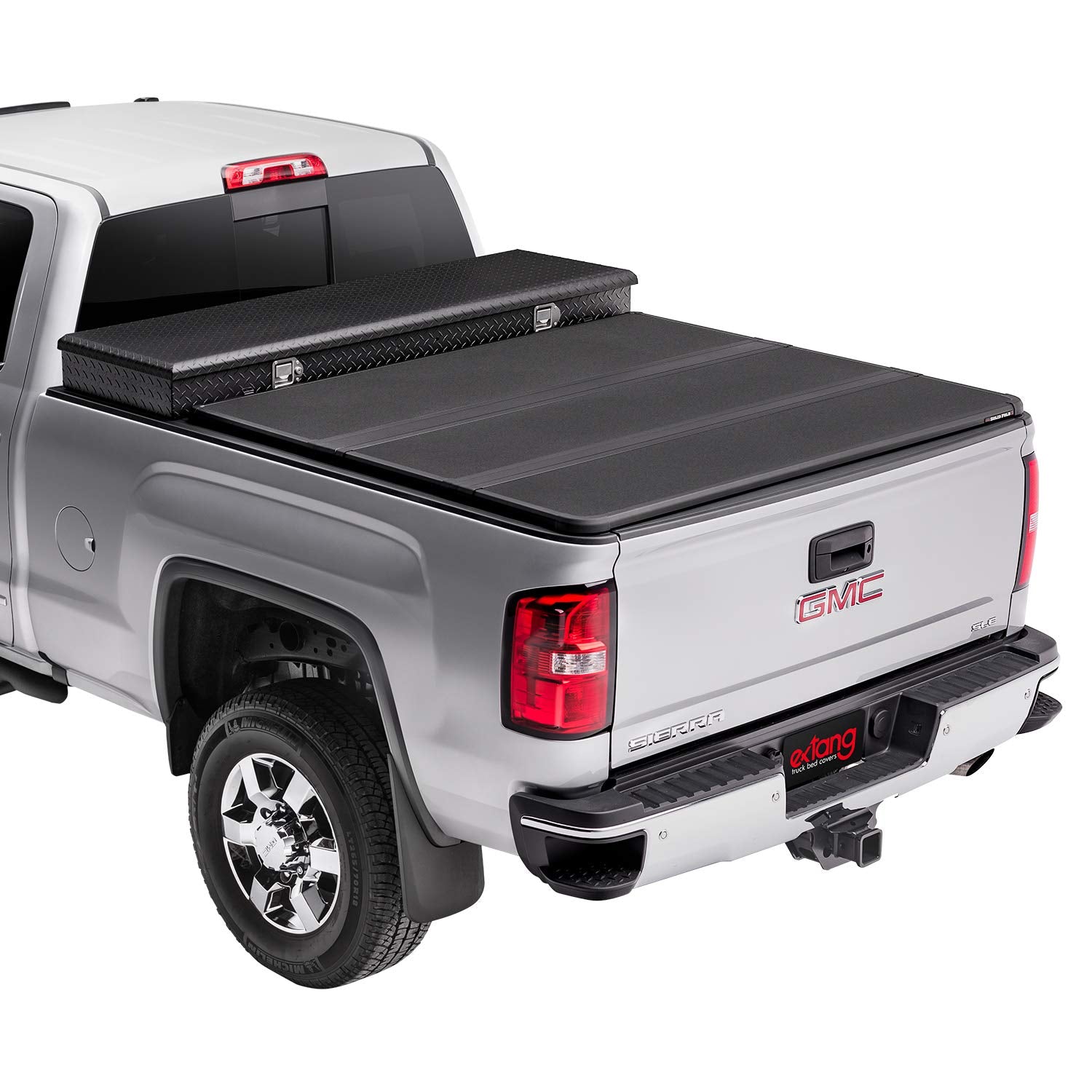 Extang RealTruck Solid Fold 2.0 Toolbox Hard Folding Truck Bed Tonneau Cover | 84458 | Fits 2019 - 2025 Chevy/GMC Silverado/Sierra 1500HD (w/o factory side sotrage boxes) 8' 2" Bed (98.2")