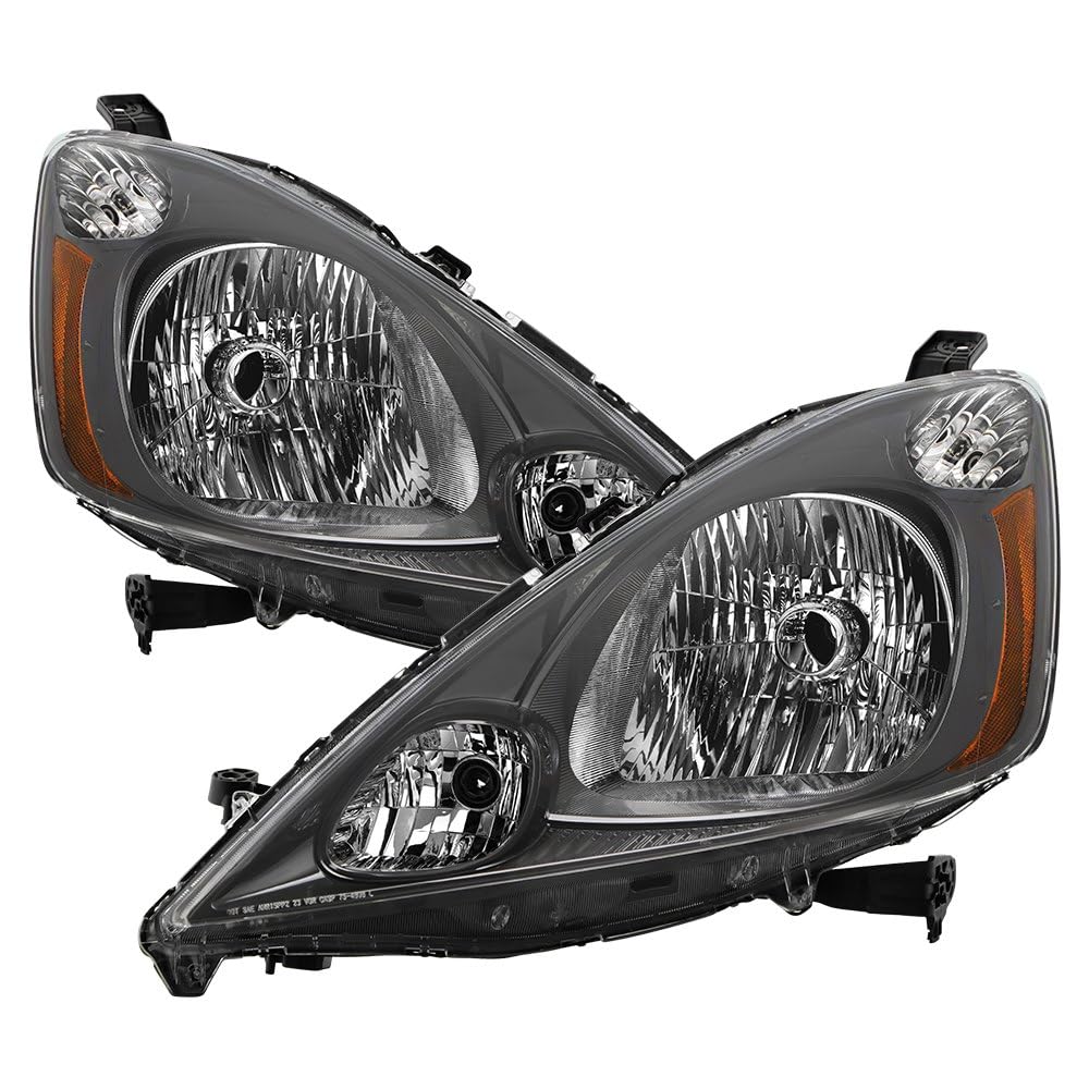 Honda Fit 09-14 Spyder (OE) Halogen Headlight - Iron Grey Housing OE Set