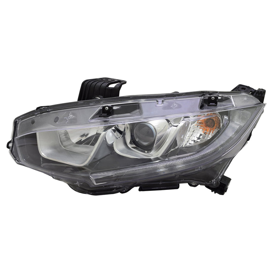 Left TYC Headlight Assembly Compatible with 2016-2018 Honda Civic