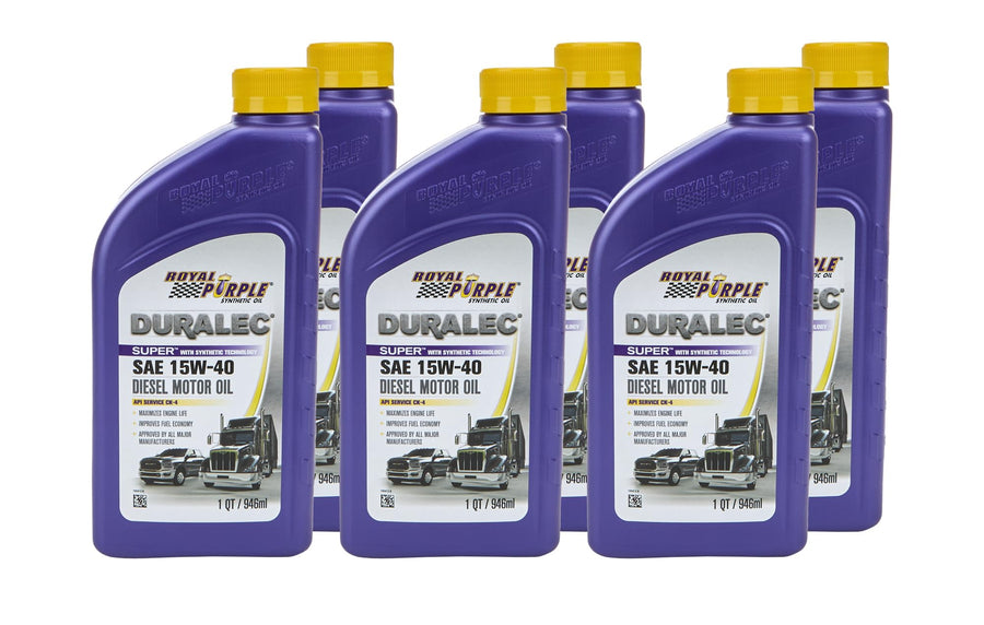 Royal Purple API-Licensed Heavy Duty CJ-4 SAE 15W-40 High Performance Synthetic Motor Oil - 6PK, 1 Quart