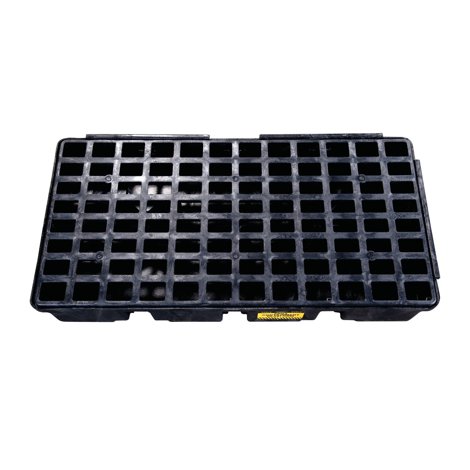 2 Eagle Drum Spill Platform with Forklift Pockets, 26.25"x51"x6.5", 30 Gallon Sump, 5,000 lbs. Load Capacity Containment Tray, Made in USA, Black, 1632B