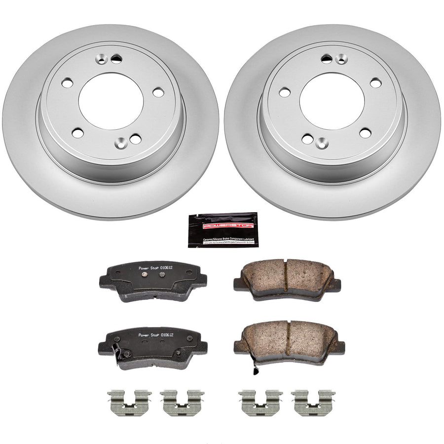 Power Stop Rear CRK6501 Z17 Evolution Geomet Coated Brake Kit For Hyundai Elantra, Hyundai Elantra Coupe, Hyundai Velos, Hyundai Venue, Kia Soul [Model Specific]