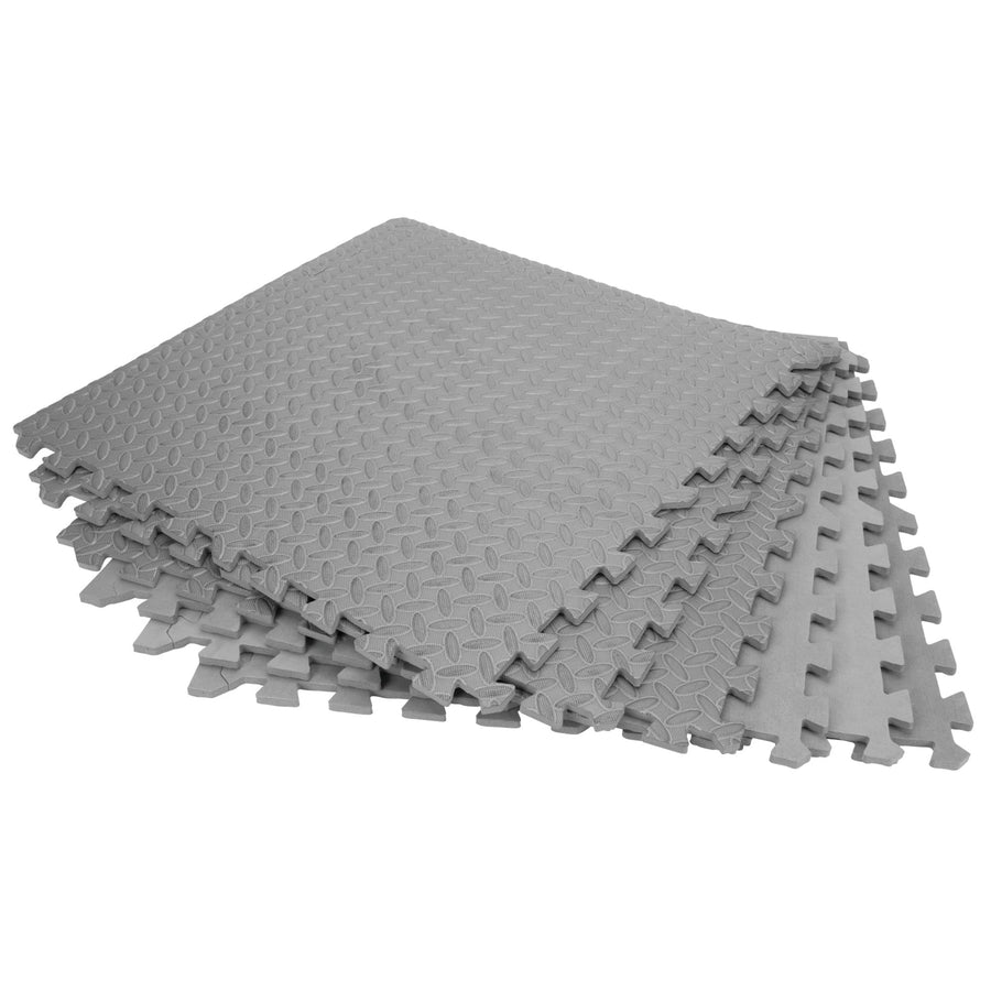 24-Inch X 24-Inch Performance Tool W88989 Protective Diamond Shape Anti-Fatigue Interlocking Floor Mat (24 Square Feet), Grey