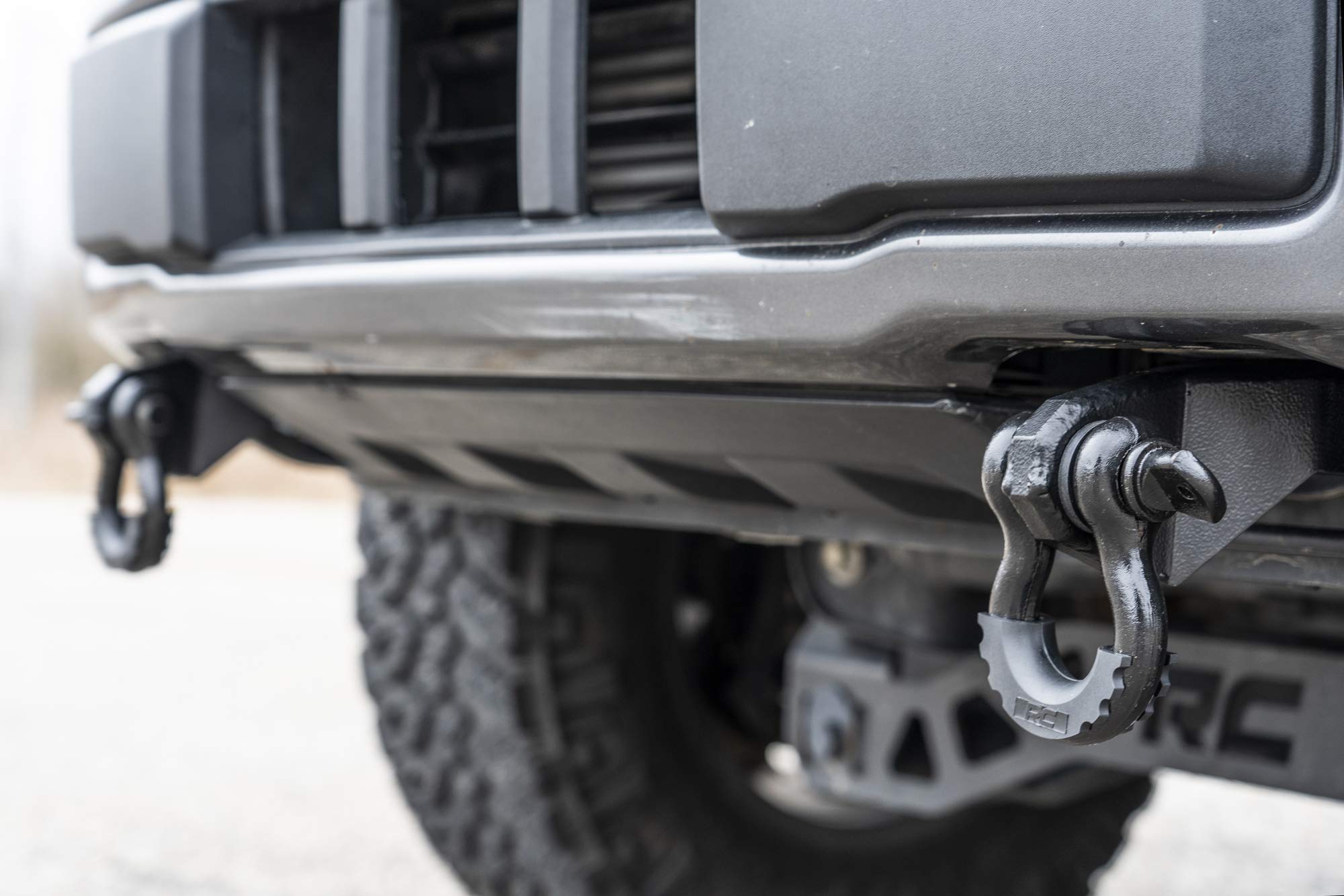 Rough Country Shackle Mounts Tow Hook Kit for 2009-2020 Ford F-150 - RS150 , Black