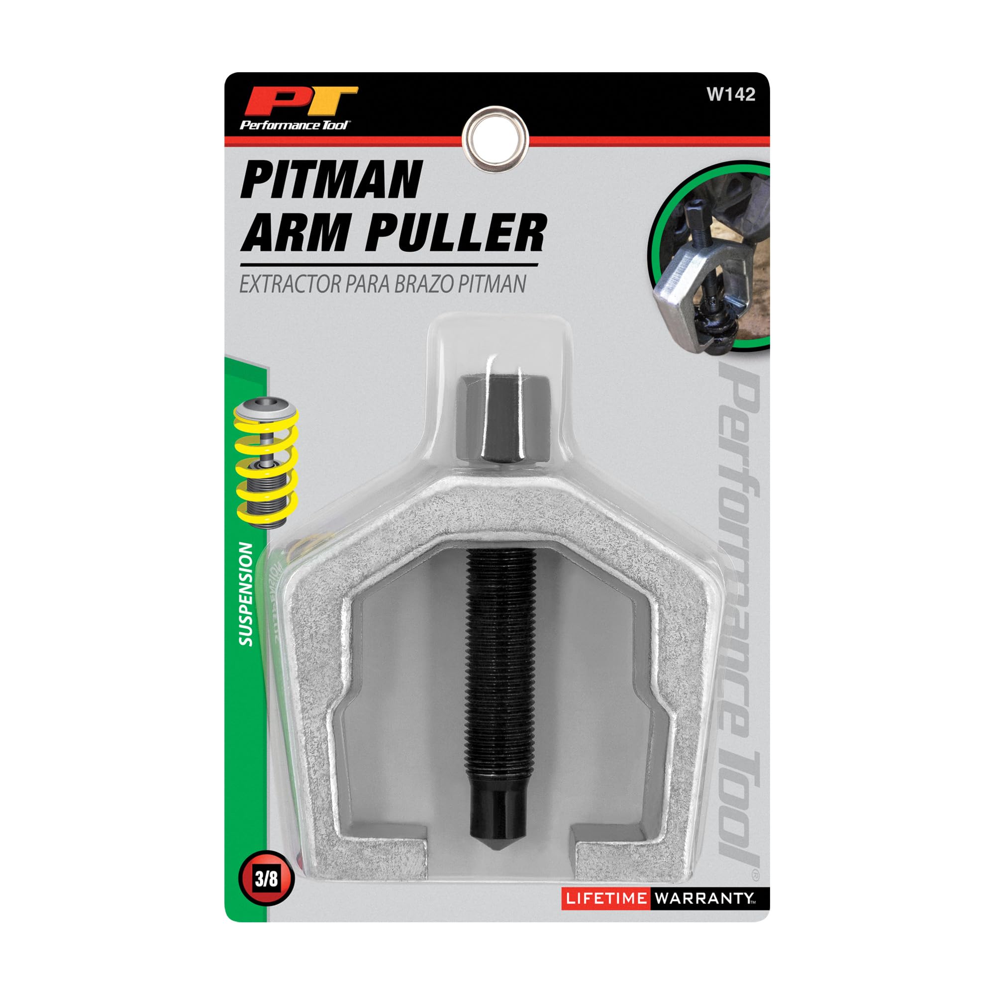 W142 Performance Tool 1-5/16-Inches (33mm) Pitman Arm Puller - Drop Forged Construction Designed to Remove Pitman Arms from Compact Cars