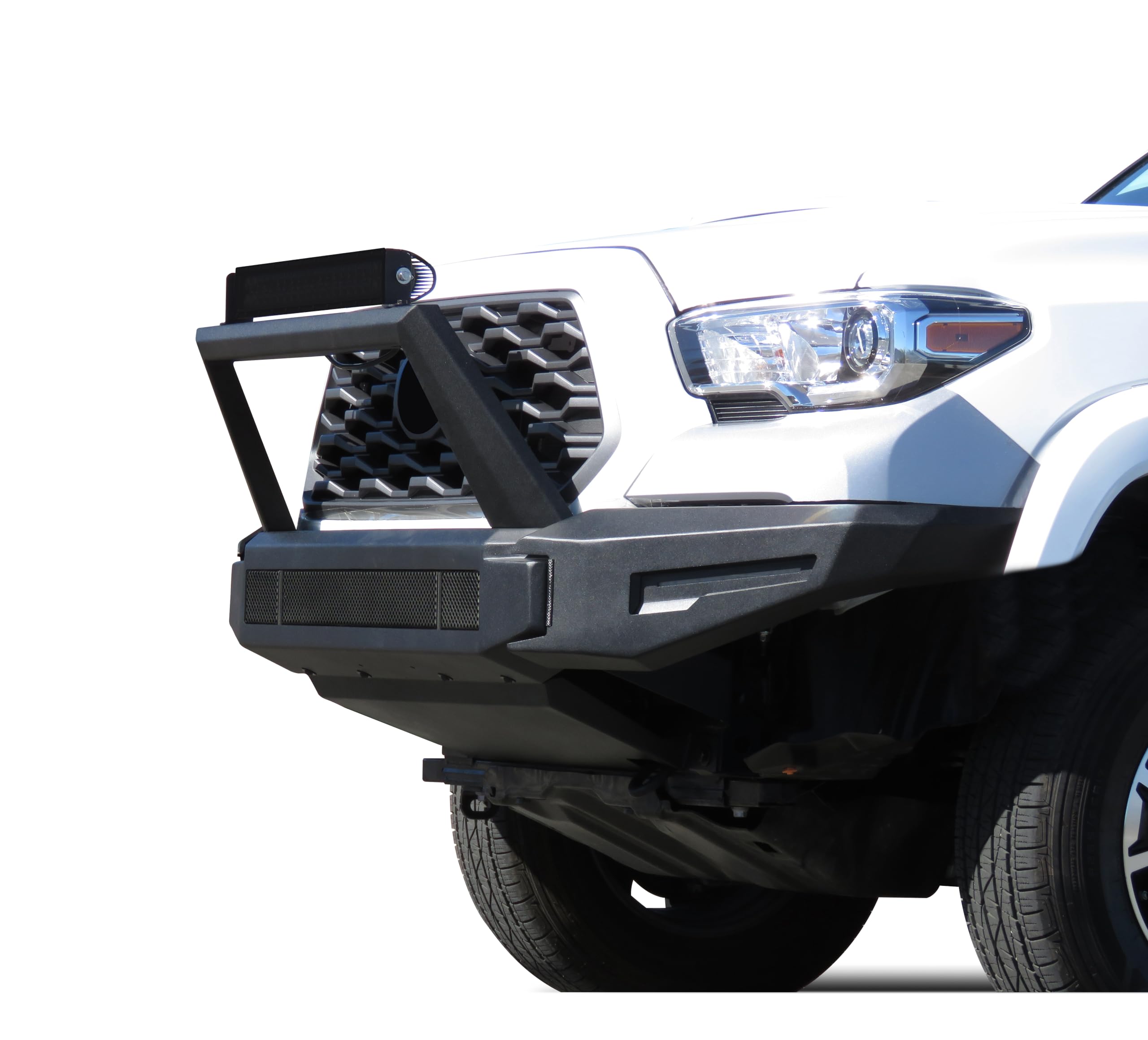 Heavy Duty Black Horse Armour II Modular Front Bumper Matte Black Compatible with 2016-2023 Toyota Tacoma-AFB-TA21
