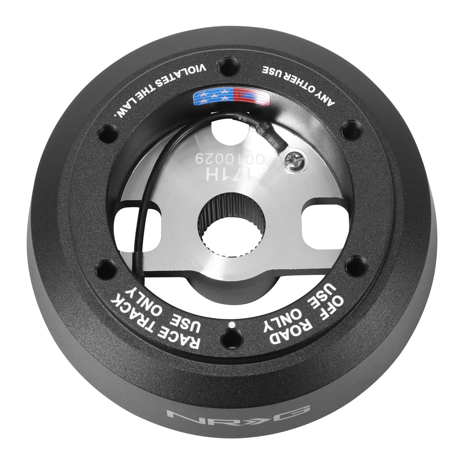 NRG Innovations Steering Wheel NRG-SRK-171H Quick Release Short Hub Adapter 6 X 70mm Bolt Pattern, Compatible with 96-06 Jeep Wrangler TJ, Compatible with 07-18 Jeep Wrangler JK