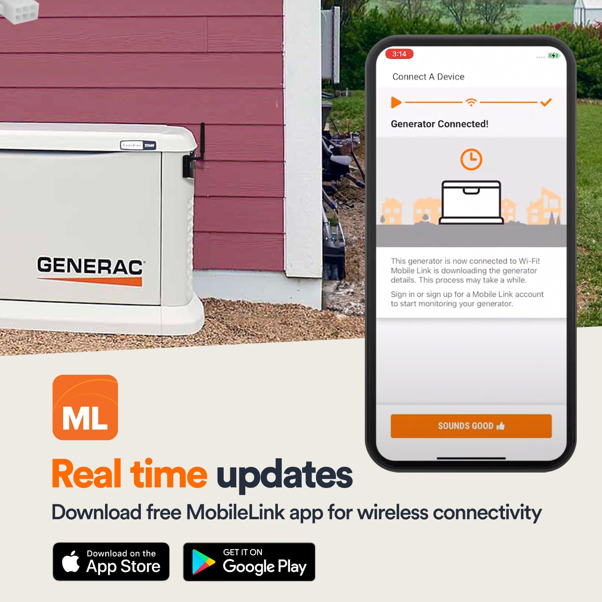 Generac Mobile Link 7170 Wi-Fi & Ethernet Device - Remote Monitoring and Control for Enhanced Generator Management,orange/black