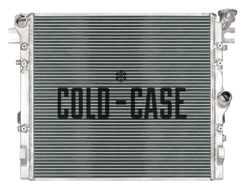 COLD - CASE Radiator Cold Case, XD, 28.75 in W x 21.656 in H x 2.5 in D, Passenger Side Inlet, Passenger Side Outlet, Aluminum, Polished