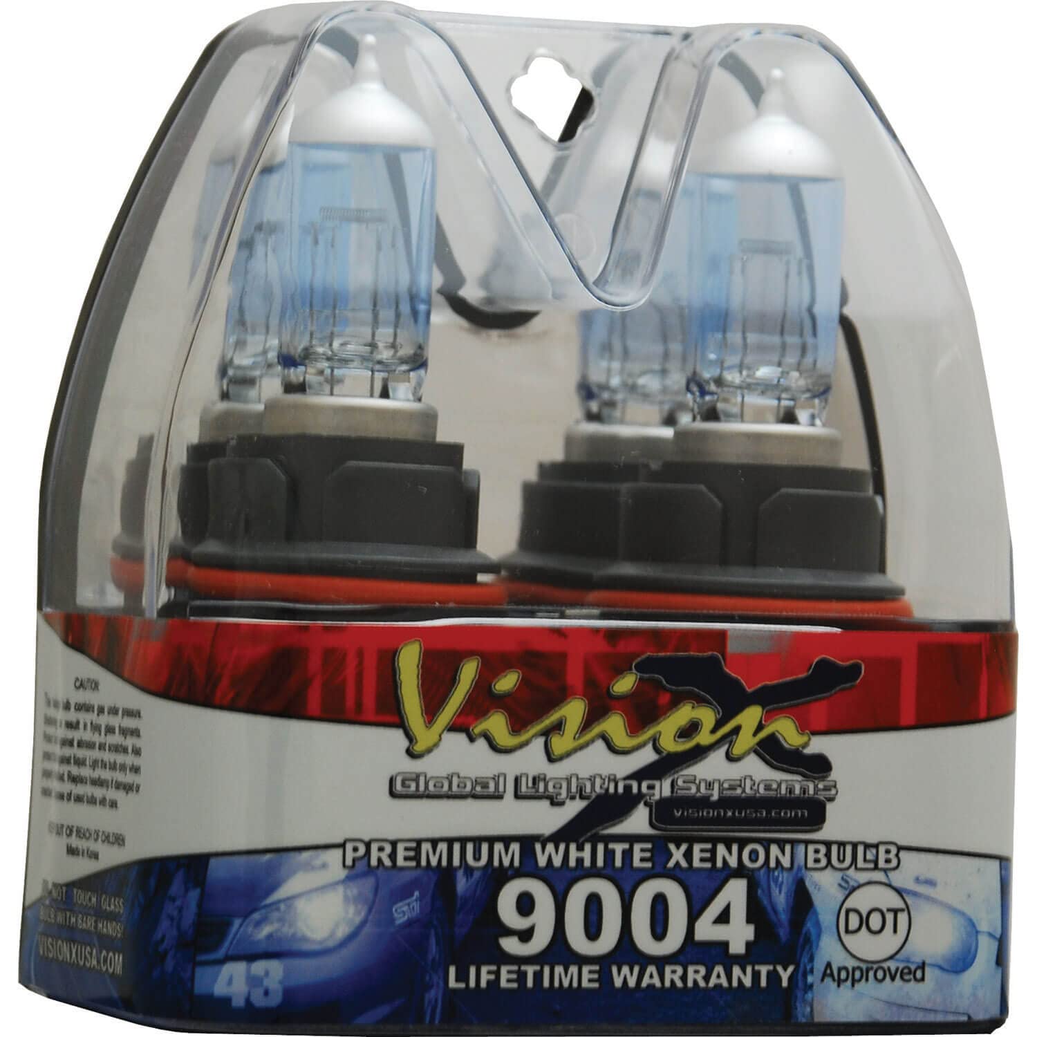 Vision X VX-D9004 Lighting 45/65W Dot Approved Hi/Low Beam Superwhite Bulb Set