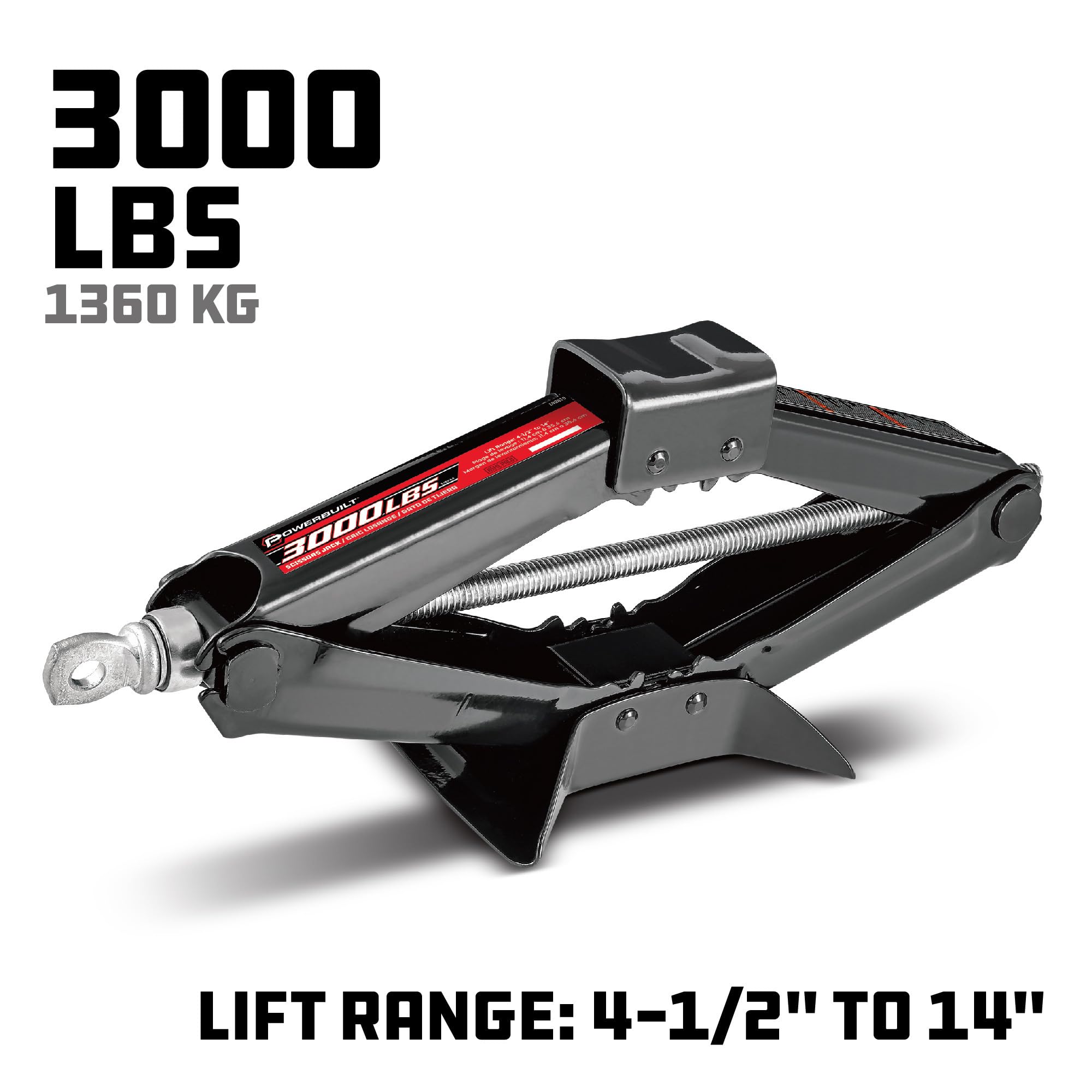 1.5-Ton Powerbuilt Scissor Jack, Model# 640819