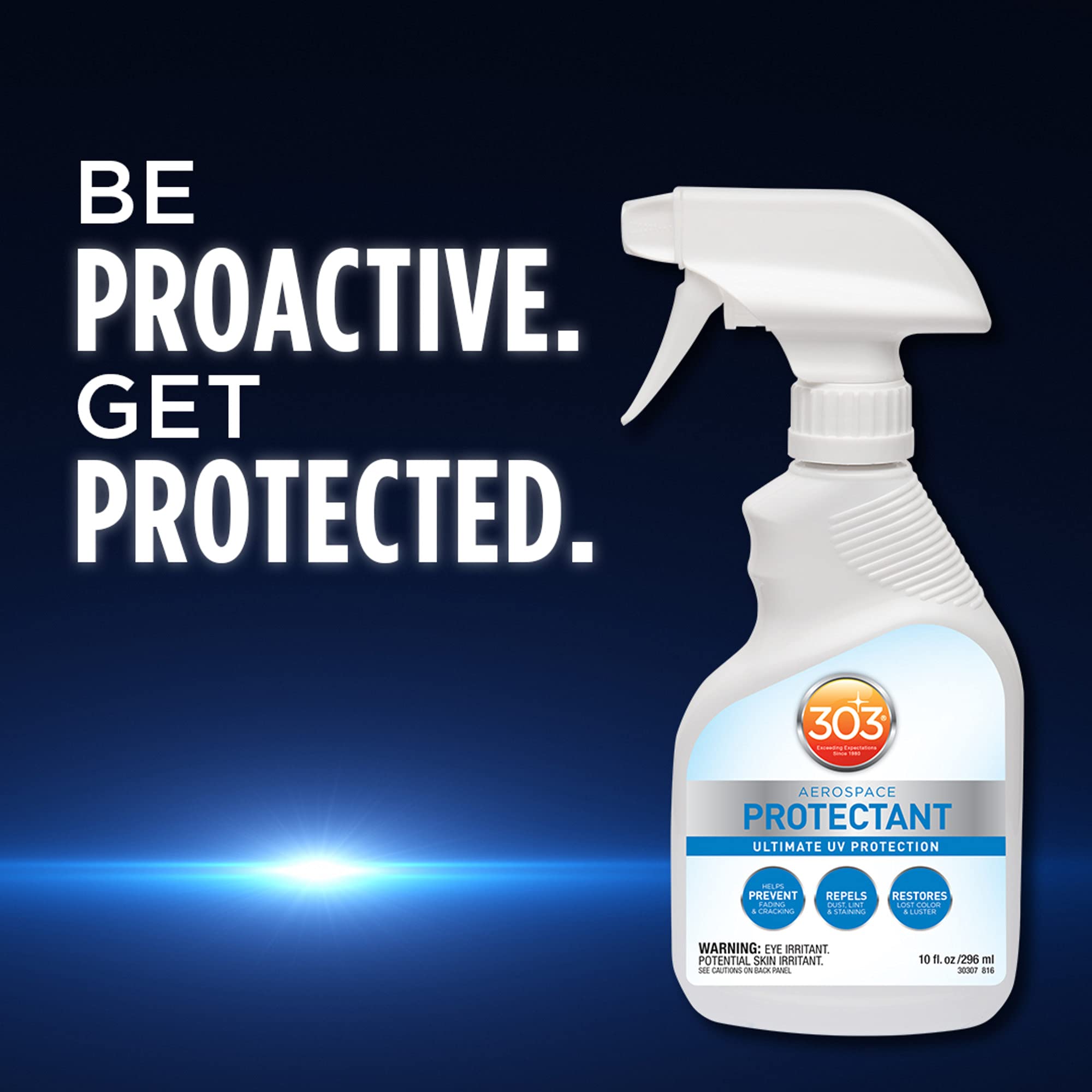 Aerospace Protectant Spray 303 Products, UV Protection, Repels Dust, Dirt, & Staining, Matte Finish, Restores Like-New Appearance, Outdoor Cleaning Supplies 10 Fl. Oz.