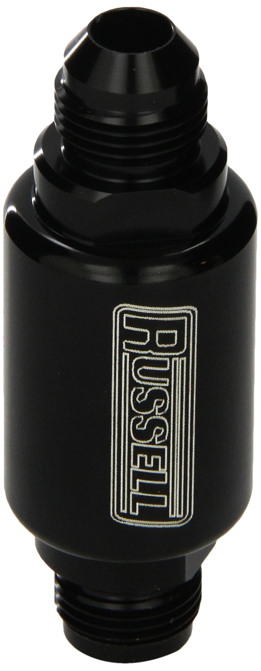 Edelbrock RUSSELL 650103 Male #8 3.25" Length Fuel Filter - Black