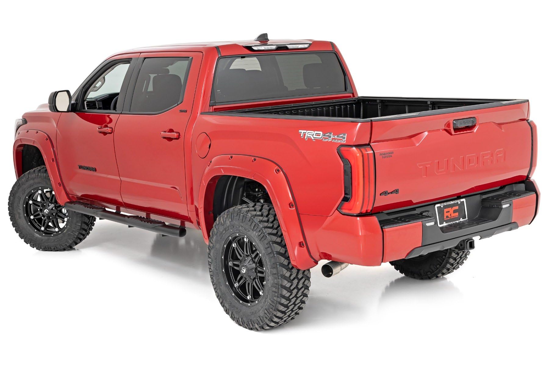 Oval Nerf Steps Rough Country for Toyota Tundra (2022-2026) Crew Cab - OEM Style Rails with Built-in Side Steps