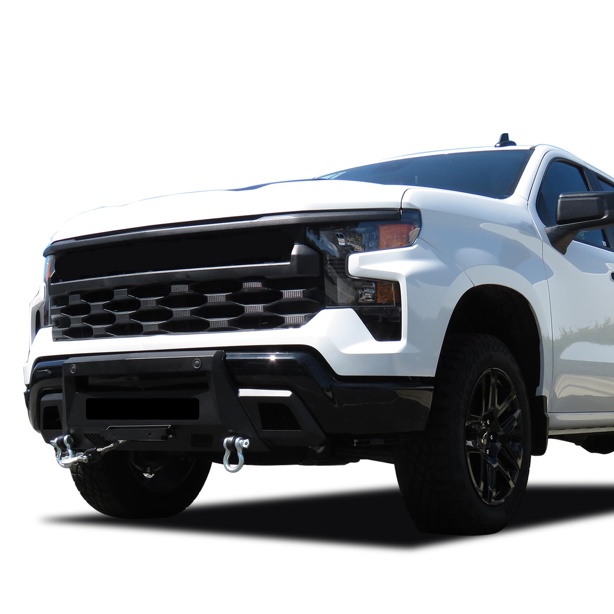 Heavy Duty Black Horse Armour III Front Winch Bumper Black (Excl. 2022 1500 LTD, ZR2,Diesel, 4-Cylinder Turbo Gas and models with super cruise system) Compatible with 2022-2024 Chevrolet Silverado 1500