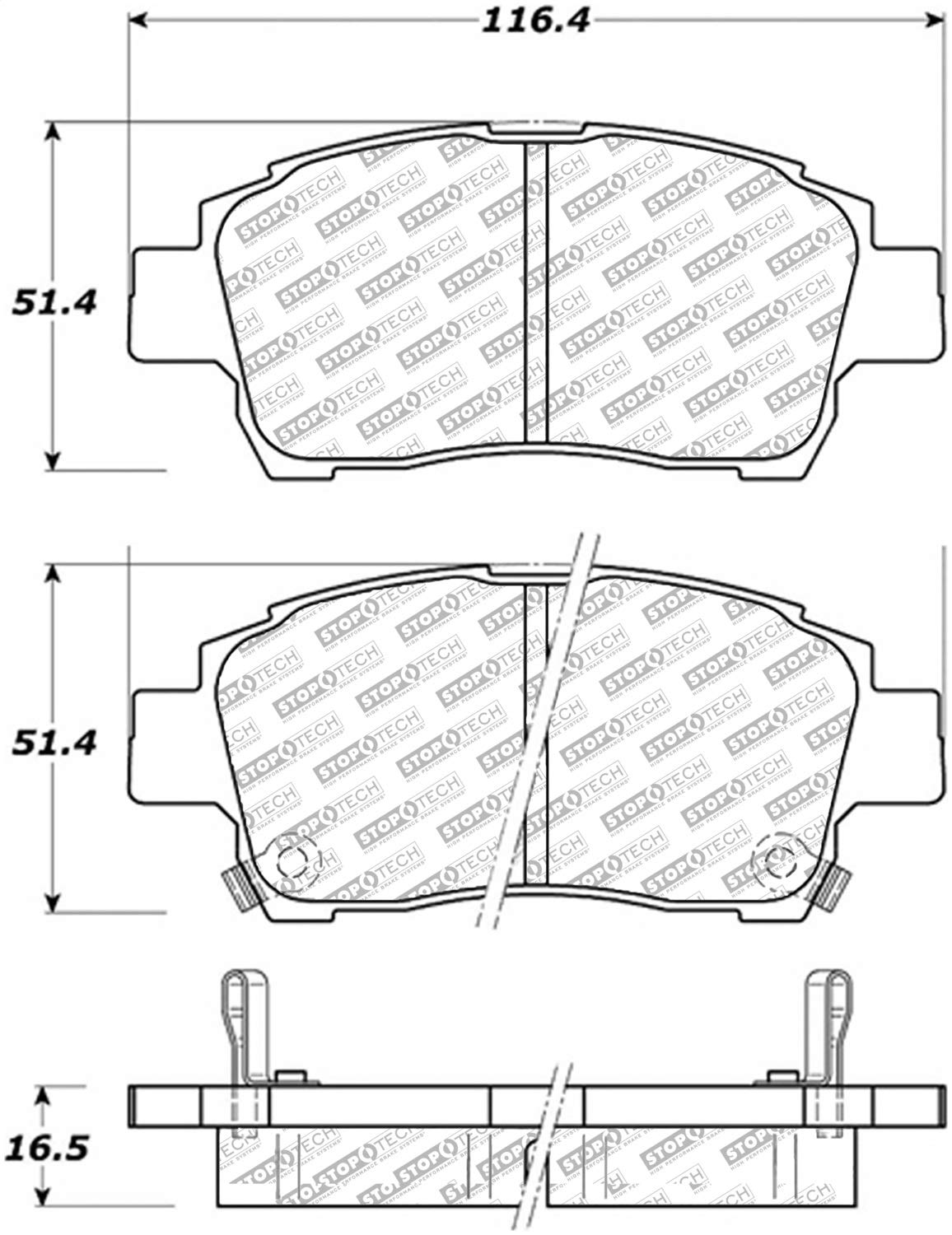 Brake Pads StopTech 305.08220 Street Select with Hardware