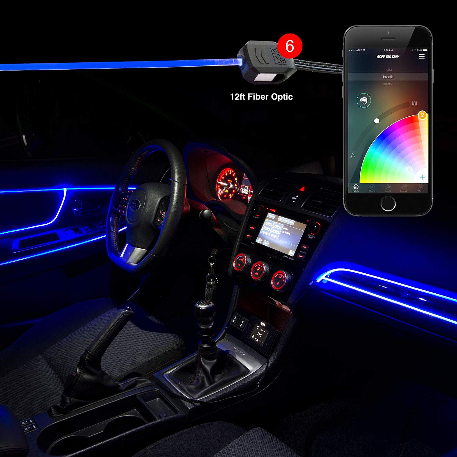 LED Headlight Conversion XKGLOW H7/60W LED Accent Light Kit