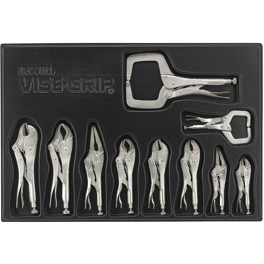 IRWIN Tools Original VISE-GRIP Locking Tool Set with Tray, 10 Piece, 1078TRAY