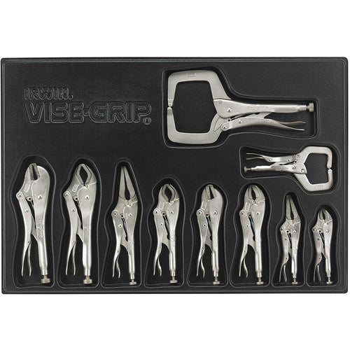 IRWIN Tools Original VISE-GRIP Locking Tool Set with Tray, 10 Piece, 1078TRAY