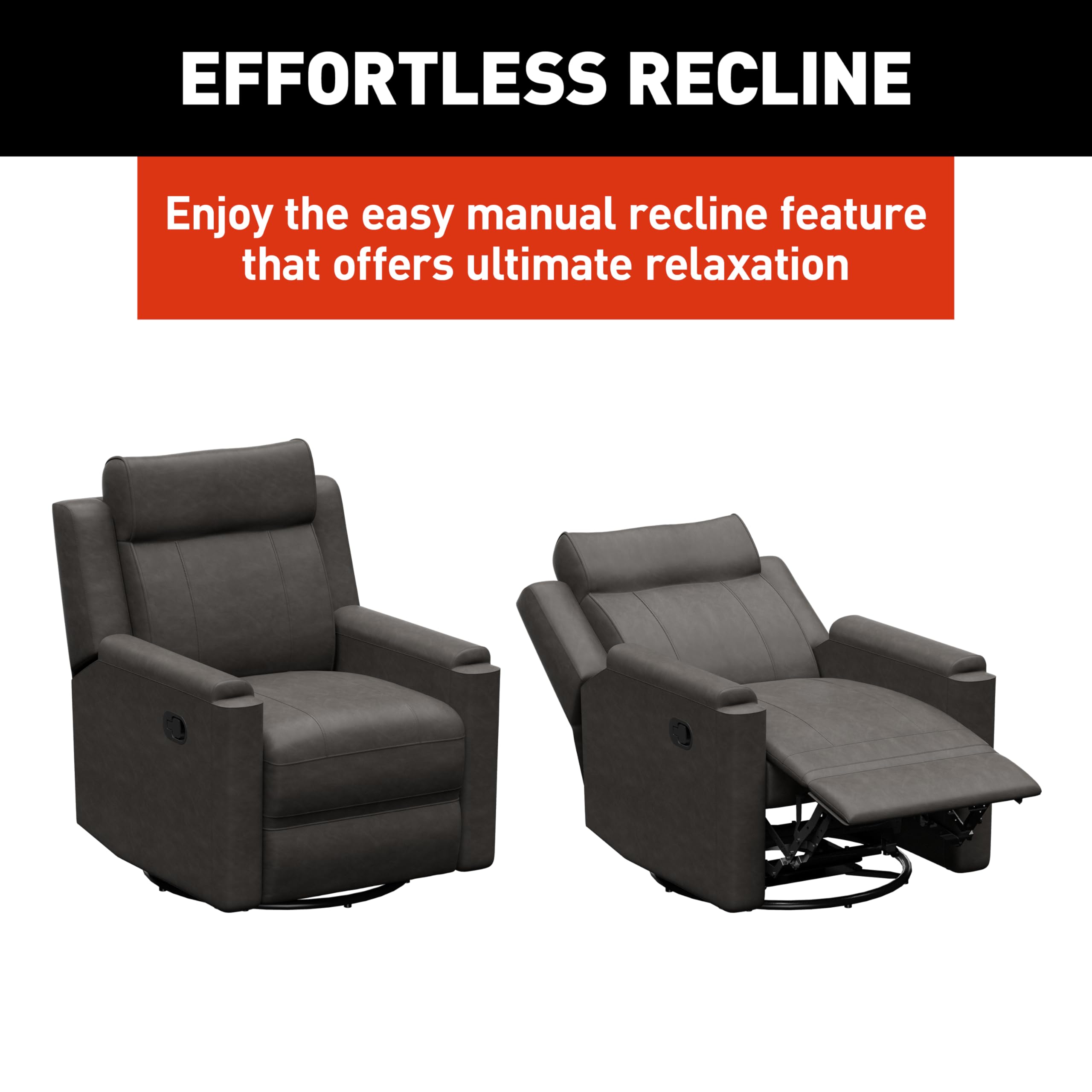 McCoy THOMAS PAYNE Signature RV Swivel Glide Recliner with Easy Manual Recline, Swivel, Glide Functionalities, High-Density Foam - 2024044210