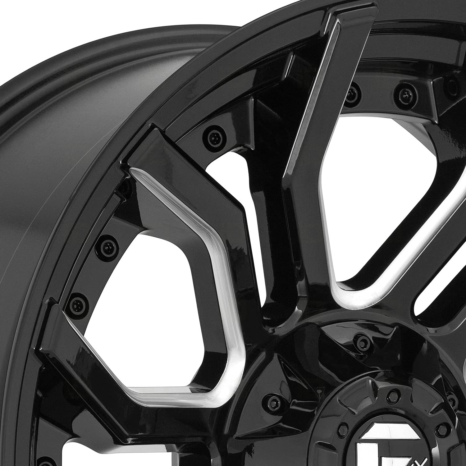 24x12 Fuel D711 Rage 6x135/6x5.5" -44mm Black/Milled Wheel Rim 24" Inch