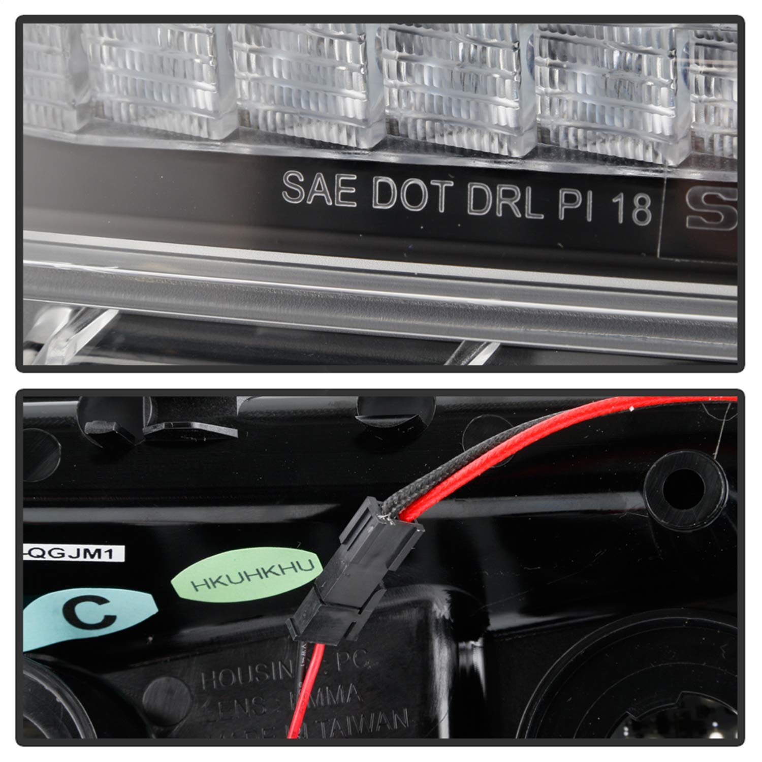 Jeep Wrangler 2018-2019 Spyder 5086785 ( Halogen Model Only Do Not Fit LED Model ) Full LED Front Bumper Lights - Sequential Signal - Black