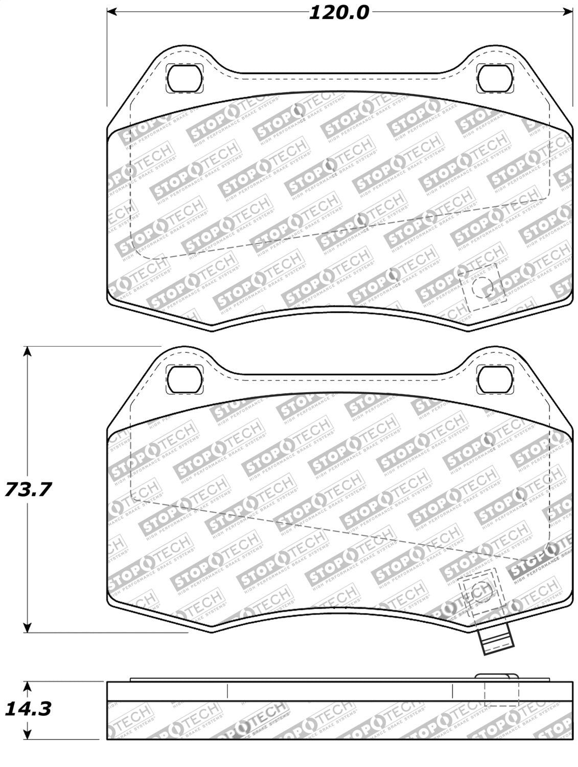 Street StopTech Brake Pad 308.09600