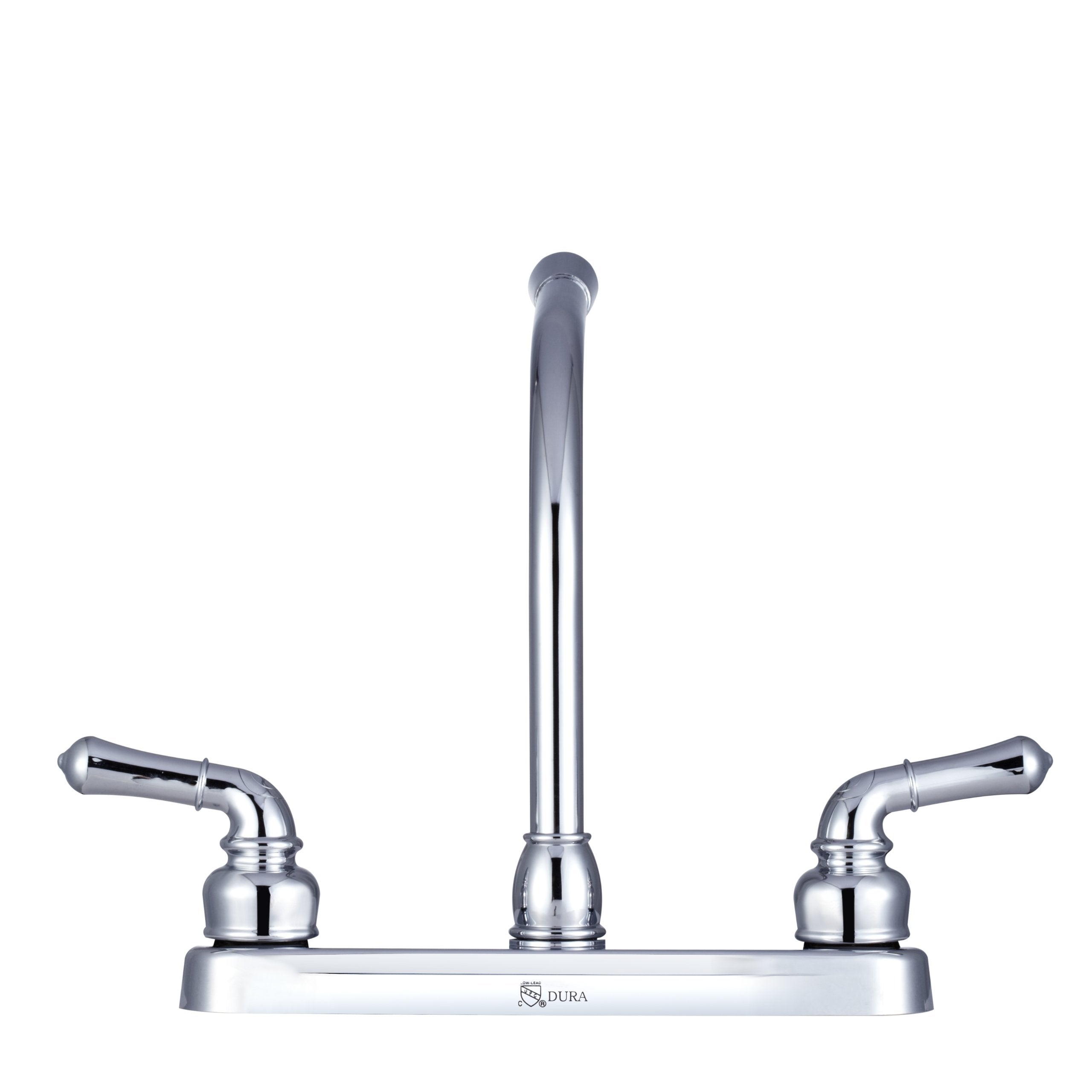 Dura Faucet Hi-Rise DF-PK210C-CP Kitchen Sink Faucet with Classical Levers (Chrome)