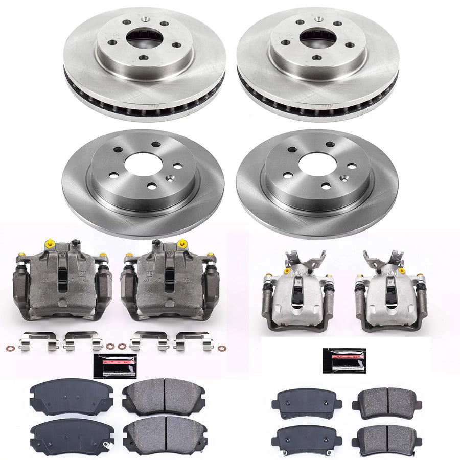 Power Stop Autospecialty KCOE5523A Front and Rear Brake Caliper Kit- OE Brake Rotor, Brake Pads & Calipers