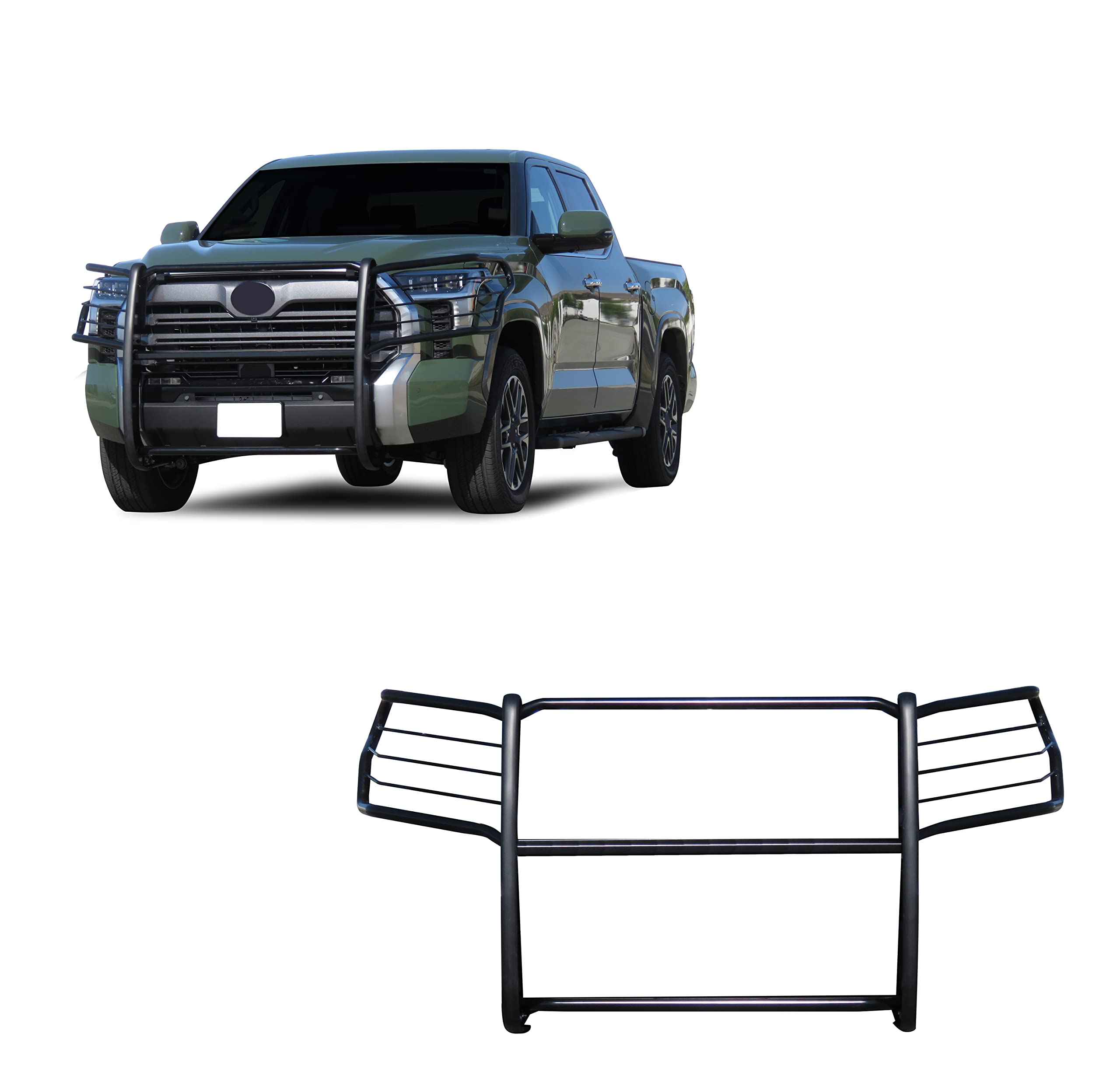 Bumper Guard Modular Black Black Horse Grille Compatible with 2022-2024 Toyota Tundra-17TT22MA
