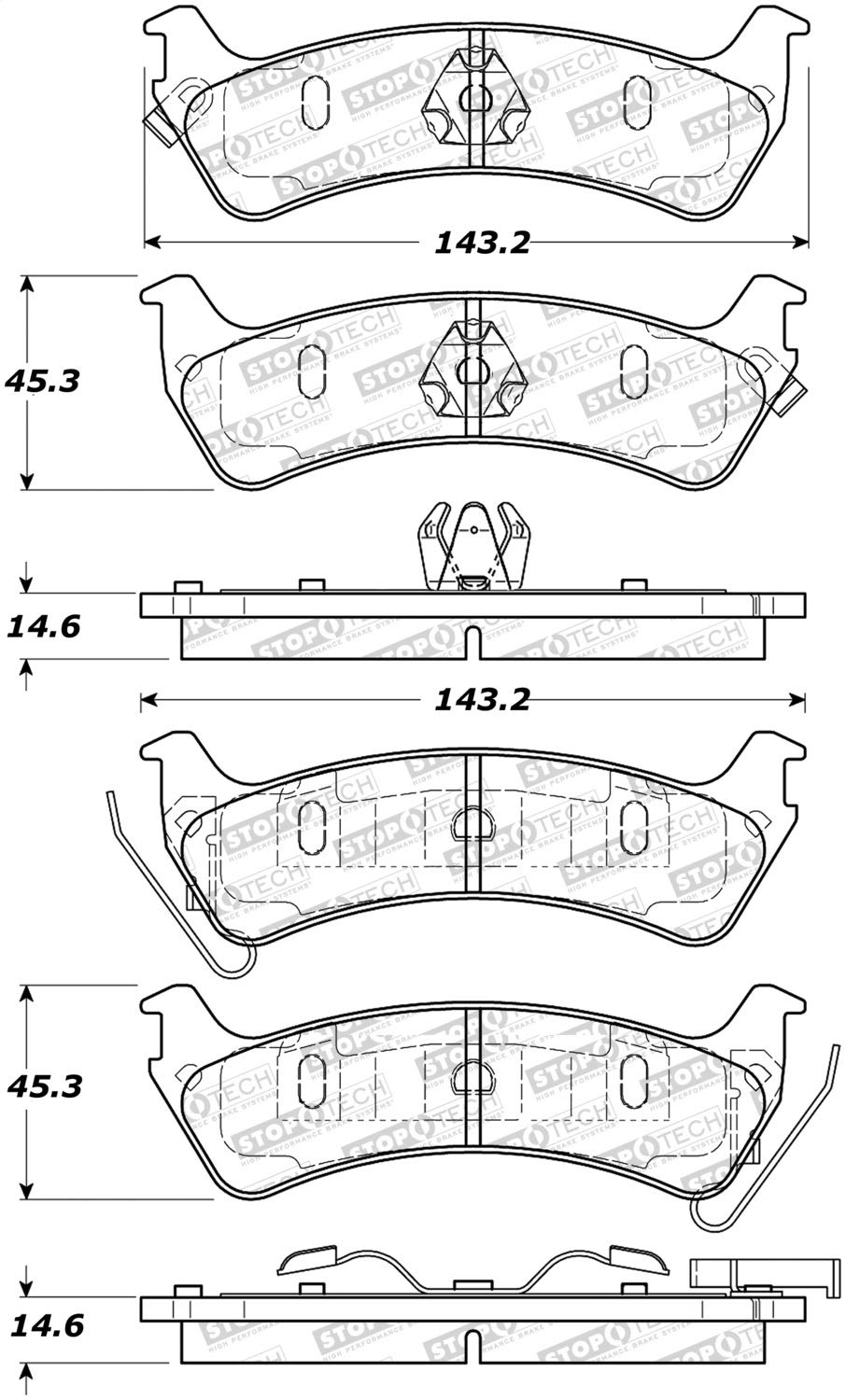 Street Select StopTech Brake Pads 305.06660