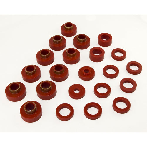 Body Mount Kit, Rugged Ridge, Red, 22 Pieces | 18351.03 | Fits 1980-1986 Jeep CJ