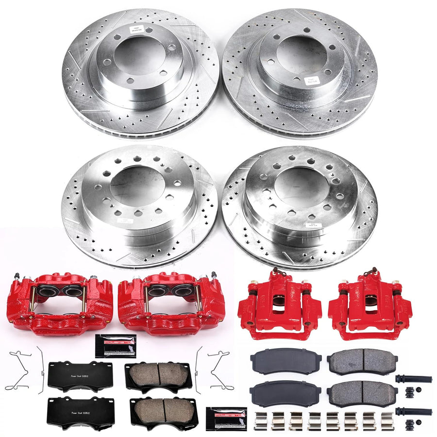 Power Stop Z23 Evolution KC2422 Front and Rear Brake Caliper Kit- Brake Rotors, Brake Pads, Brake Calipers For Toyota 4Runner 2003-2009 [Model Specific]