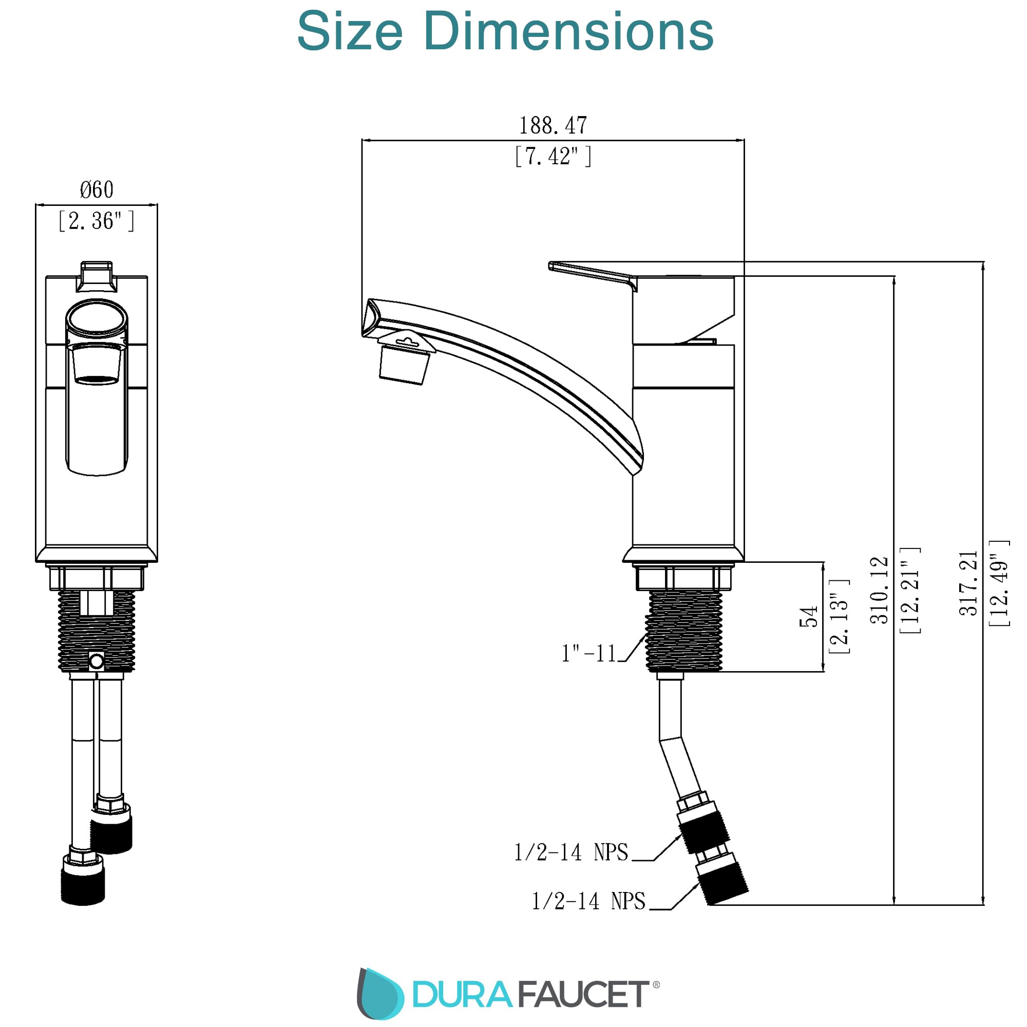 Dura Faucet RV Streamline (DF-PL200M-MB) Single Lever Lavatory Faucet – Matte Black, 1-Hole Centerset Sink Faucet with Deck Plate, Leak-Free Ceramic Cartridge, Lead-Free, Easy Installation