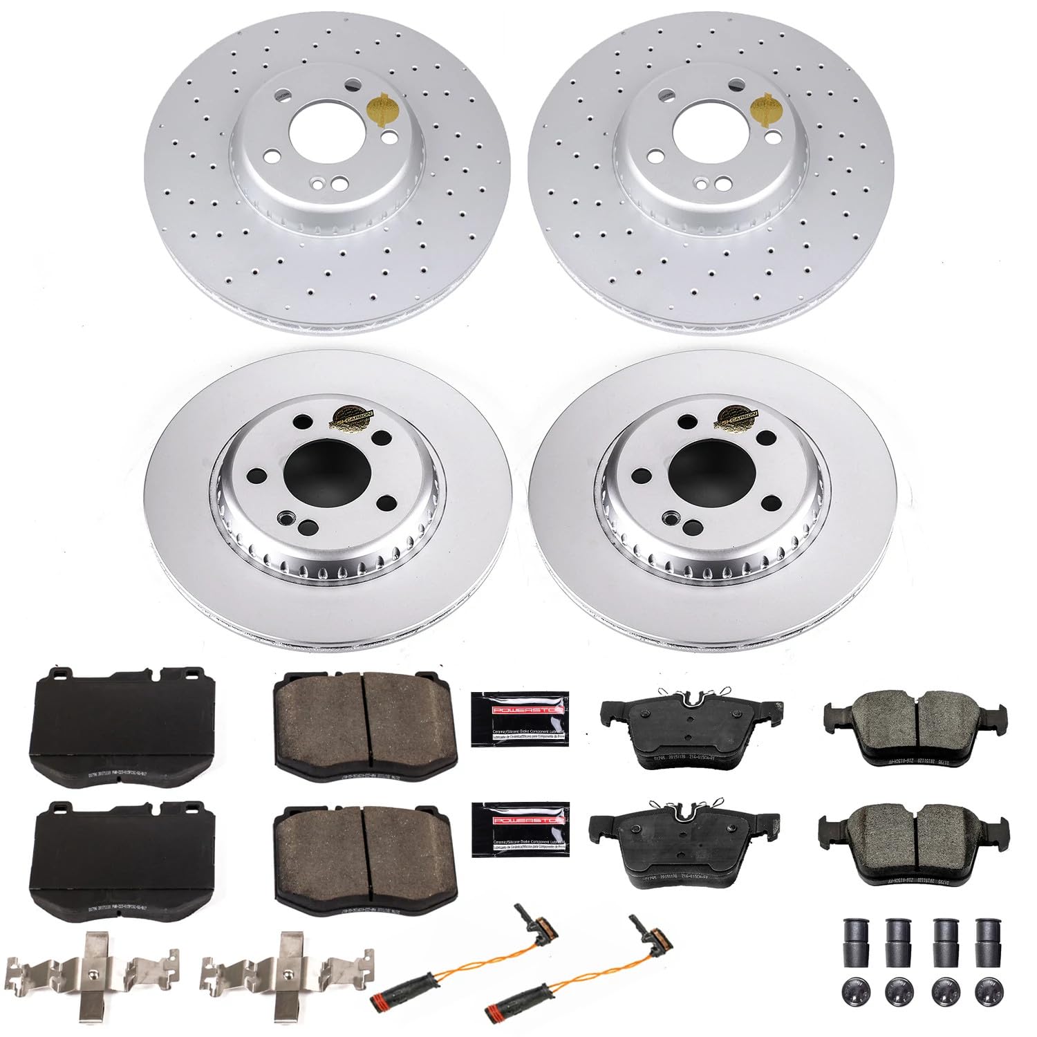 Power Stop Front & Rear CRK7258 Geomet® Coated Brake Kit