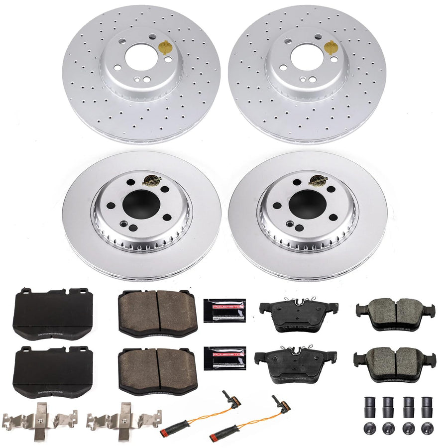 Power Stop Front & Rear CRK7258 Geomet® Coated Brake Kit