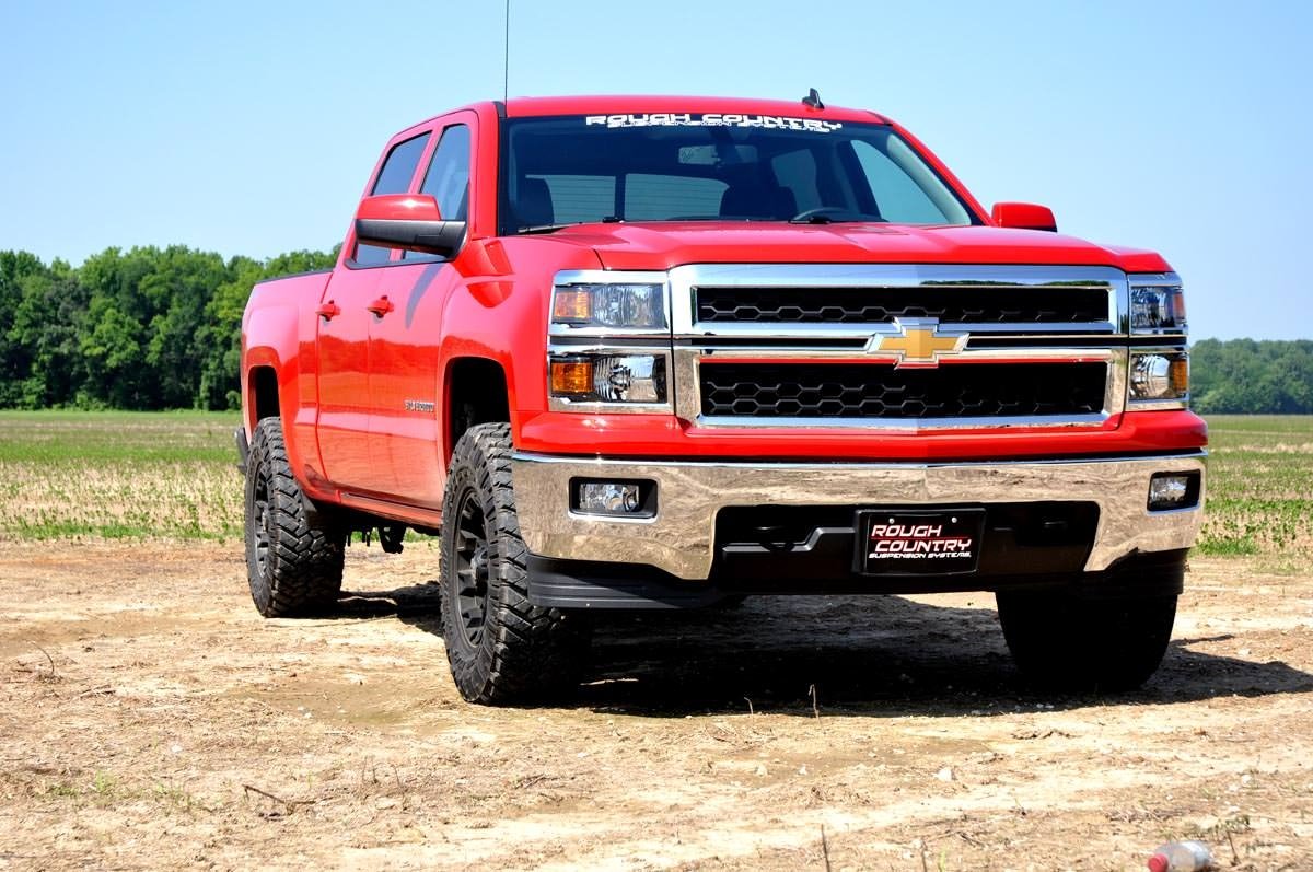 Rough Country 2" Aluminum Red Leveling Kit for 07-18 Chevy/GMC 1500-1313