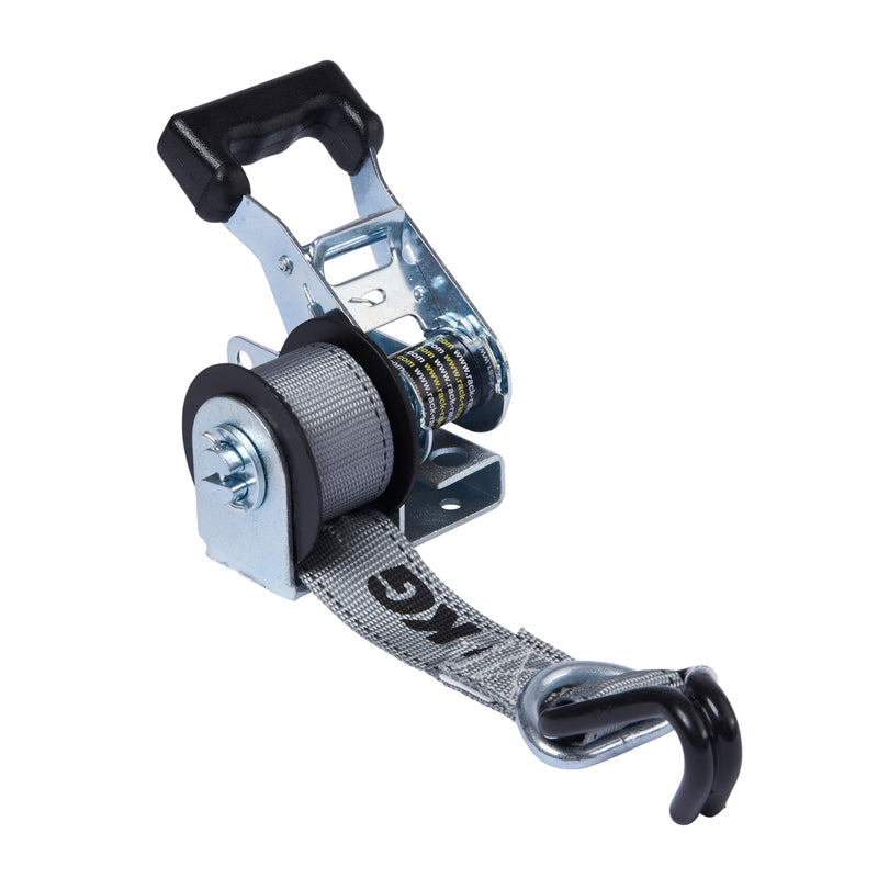 1.5" x 8’ Keeper Mountable Rack Ratchet Tie Down with 500 lbs. Working Load Limit, Ladder and Pipe Rack Straps